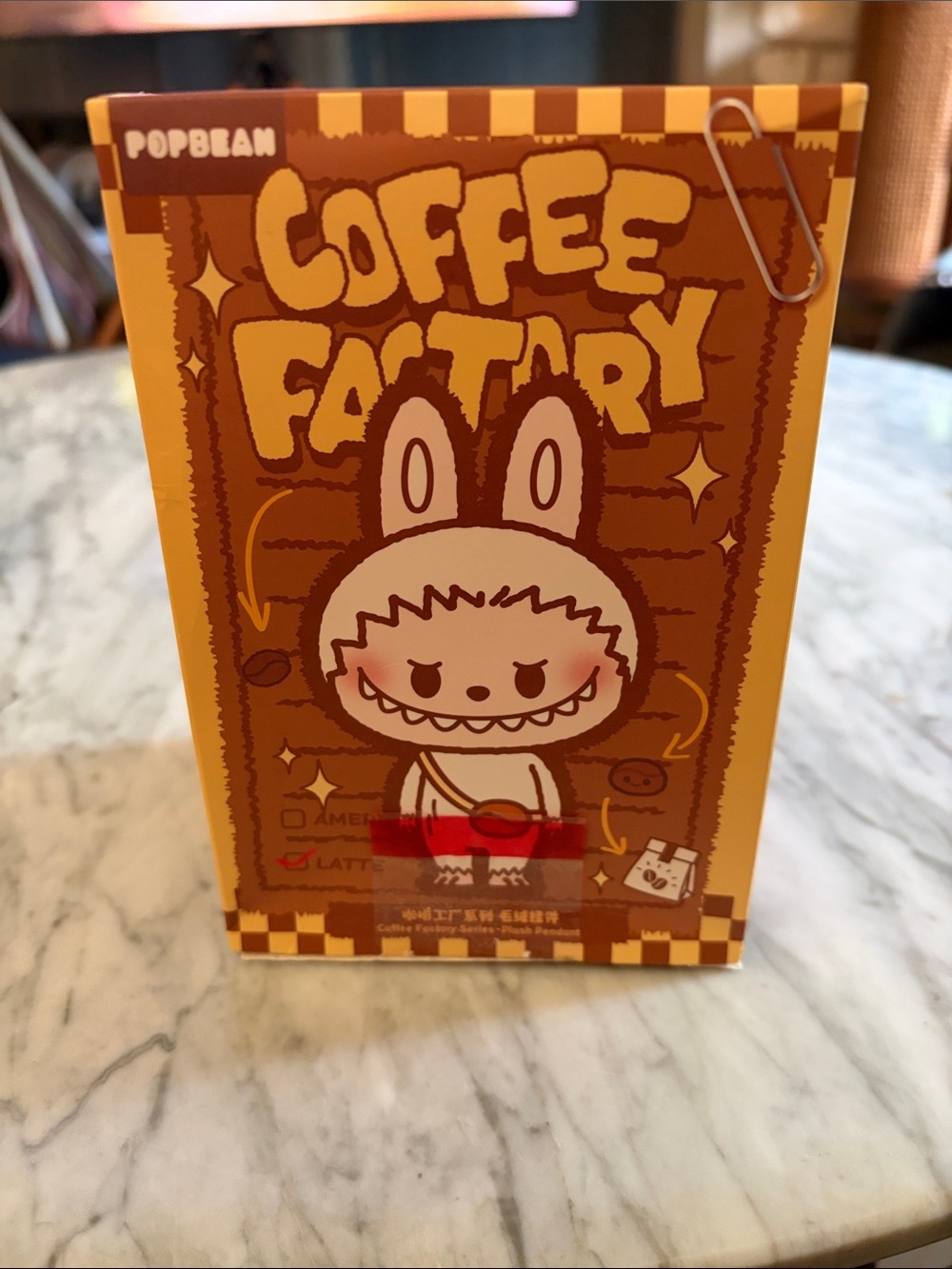 Pop Mart Coffee Factory Labubu Plush Pendant - Picture 2 of 4